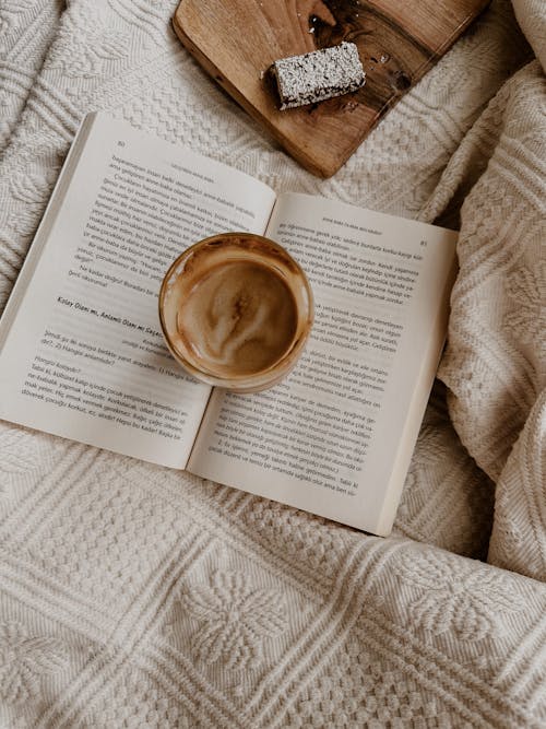 Cappuccino on Open Book