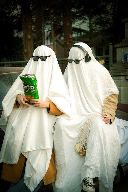 Two Ghosts with Snacks