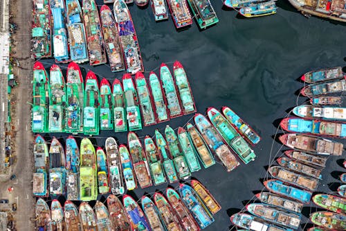Aerial Photography Of Boats
