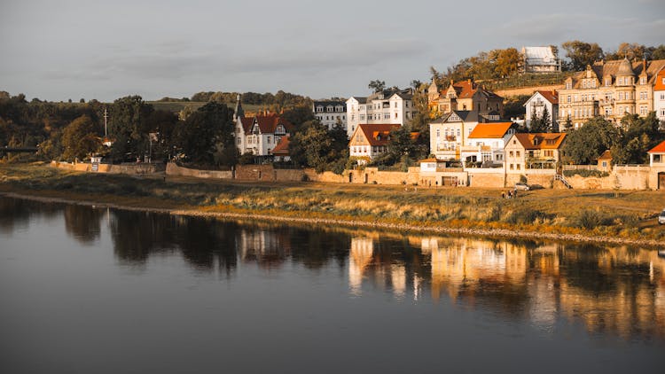 Meissen Town Over Elbe River