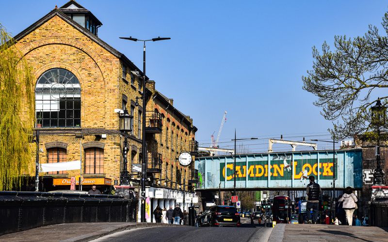 Camden Market London England street food stalls