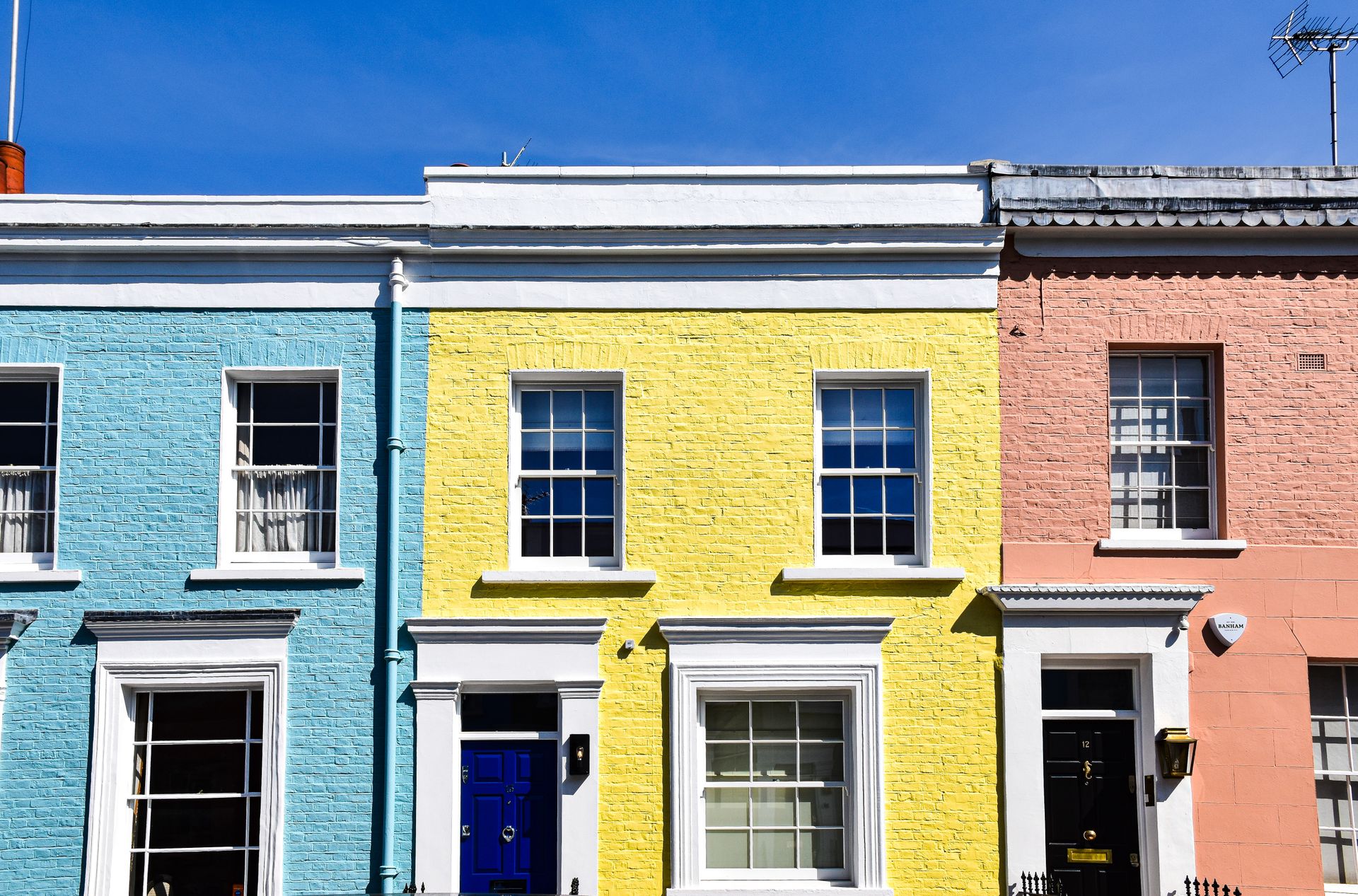 Colourful terraced houses representing Brighton and Sussex