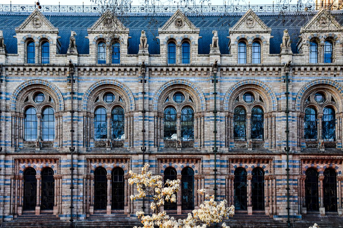 Natural History Museum facade in London