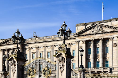 Facade of the Buckingham Palace in London, England, UK 