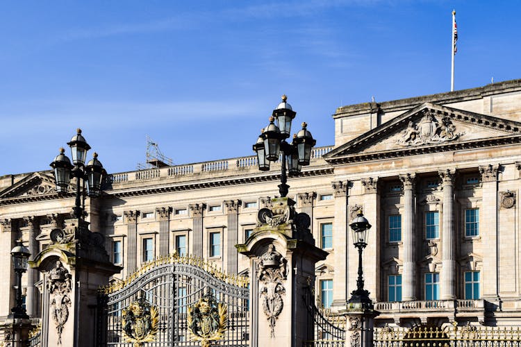 Facade Of The Buckingham Palace In London, England, UK 