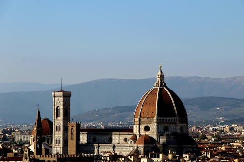 Free stock photo of florence, florence cathedral, mountain view
