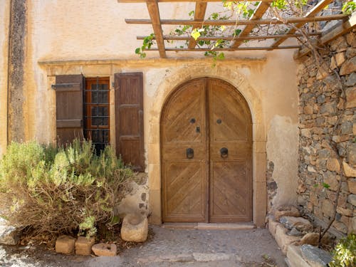 Wooden Door in an Old House 