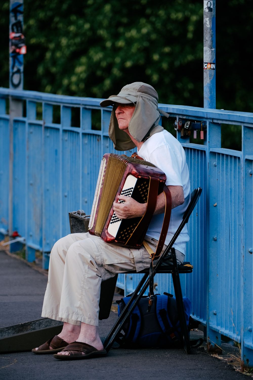 Man Playing The Accordion On The Street Free Stock Photo man-playing-the-accordion-on-the-street-free-stock-photo