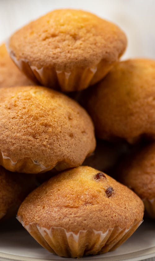 Close-up of a Pile of Muffins 