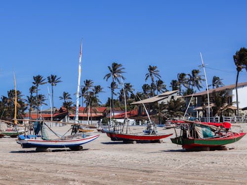 Boats on Tropical Beach