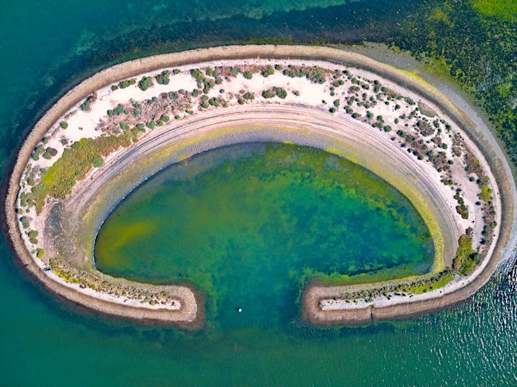 Aerial View Of The West Ski Island In San Diego, California, USA