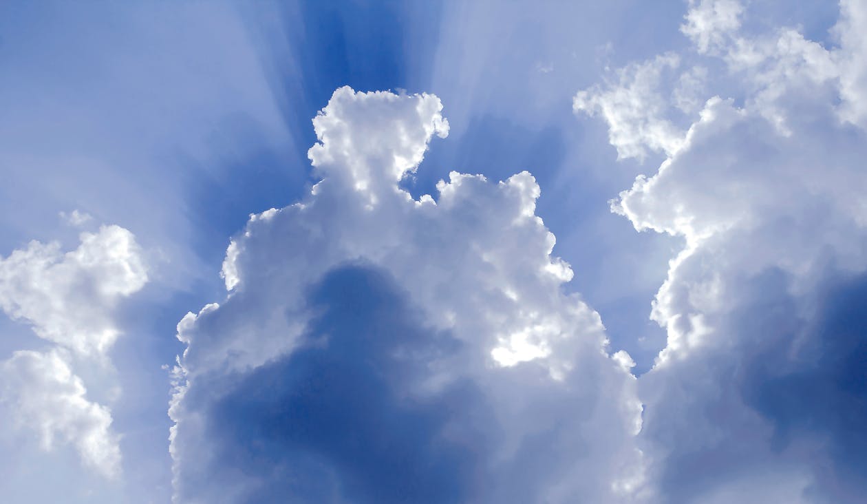 Free White Cloud With Sunlight Stock Photo