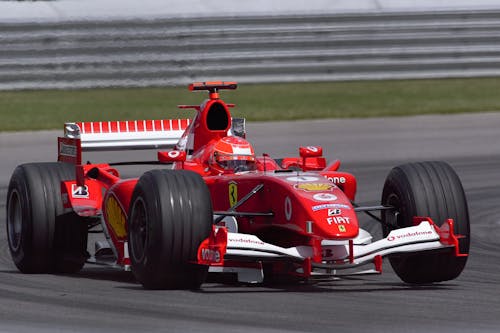 F1 Ferrarri Car on Race Track