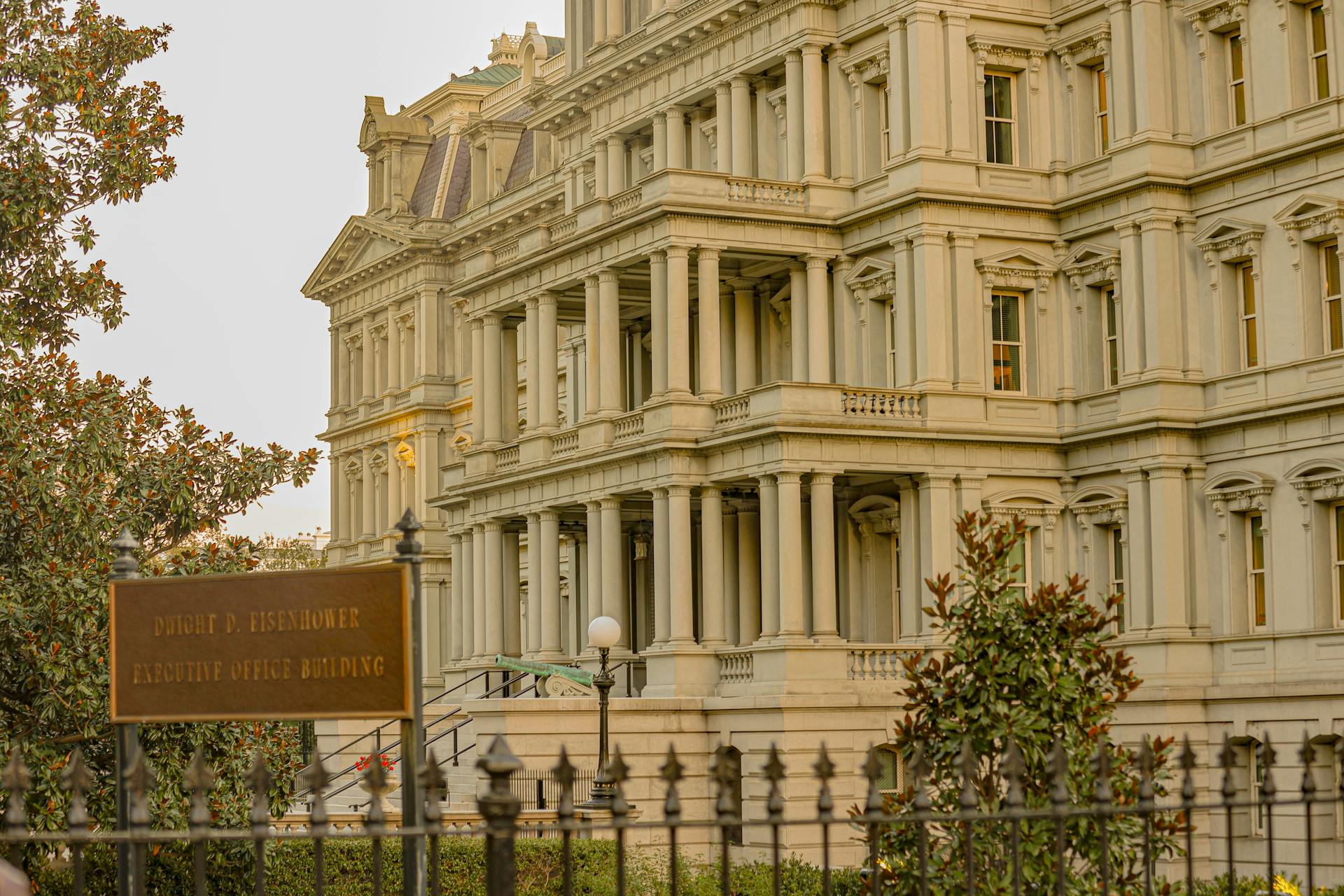 Front of Eisenhower Executive Office Building in Washington D.C