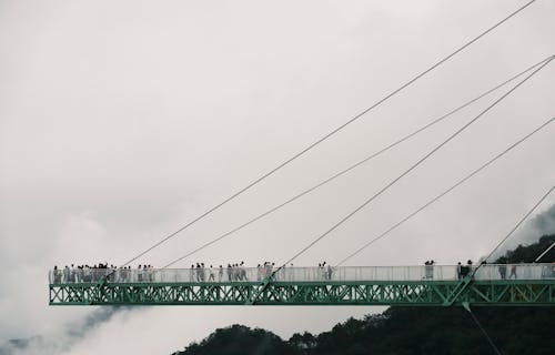 People on a Bridge by the Abyss