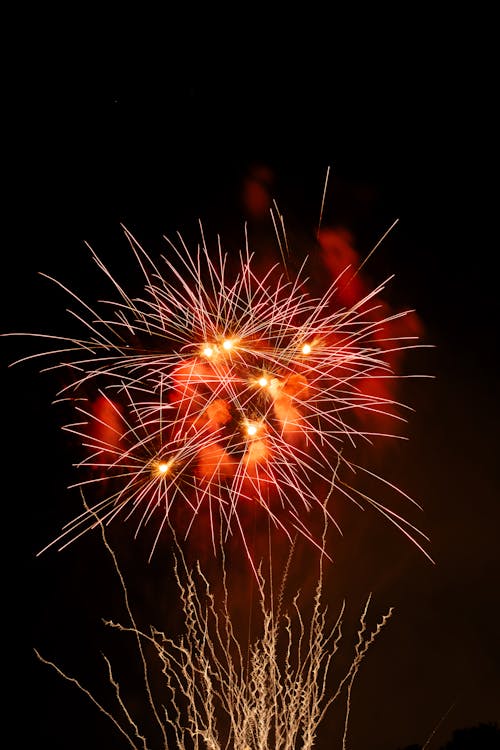 A Bright Firework Display at Night 