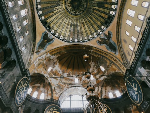 Interior of the Hagia Sophia Mosque in Istanbul, Turkey 