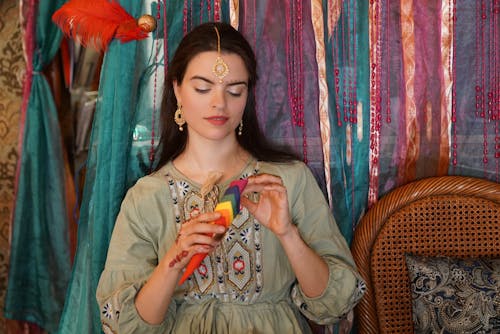 A Woman Wearing a Traditional Dress