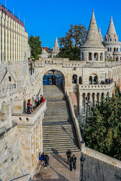 View of the Fishermans Bastion in Budapest, Hungary 