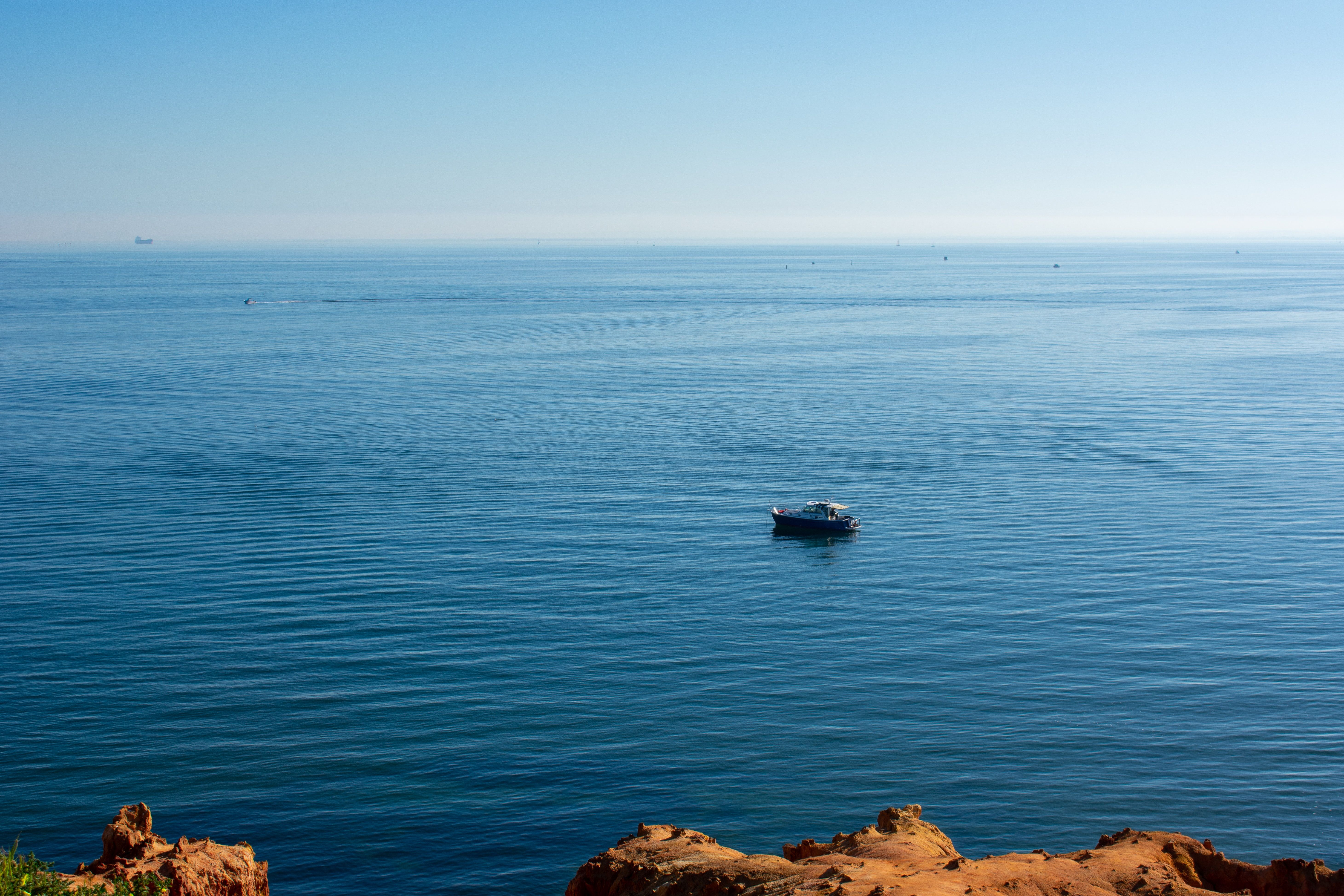 View of a Boat on the Sea · Free Stock Photo