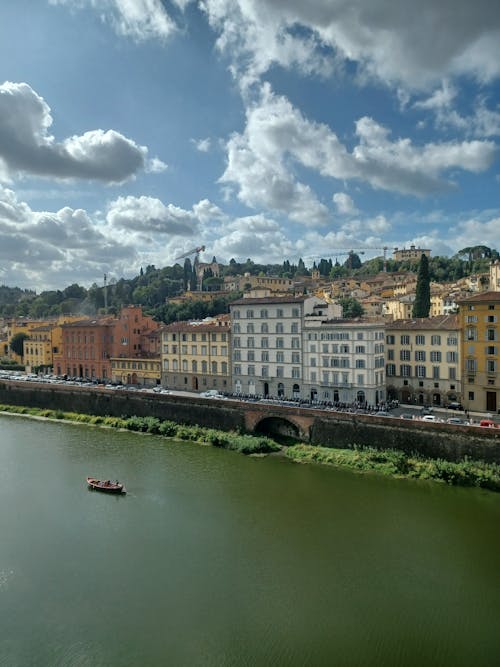 Ingyenes stockfotó csatorna, drónfelvétel, Firenze témában