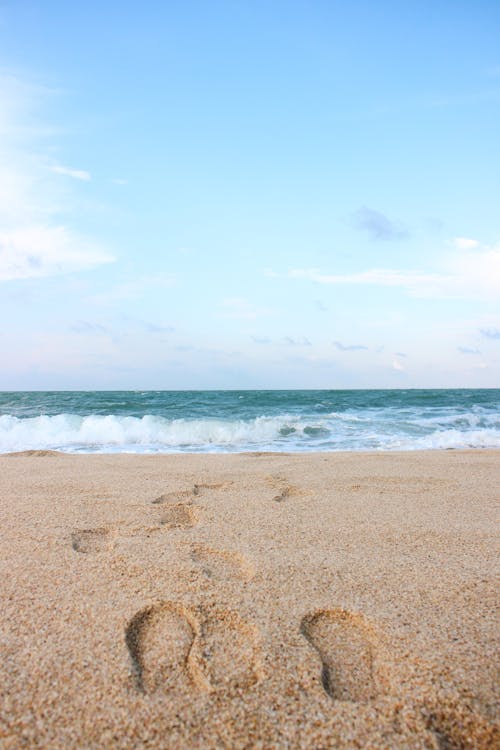 Footprints on Beach