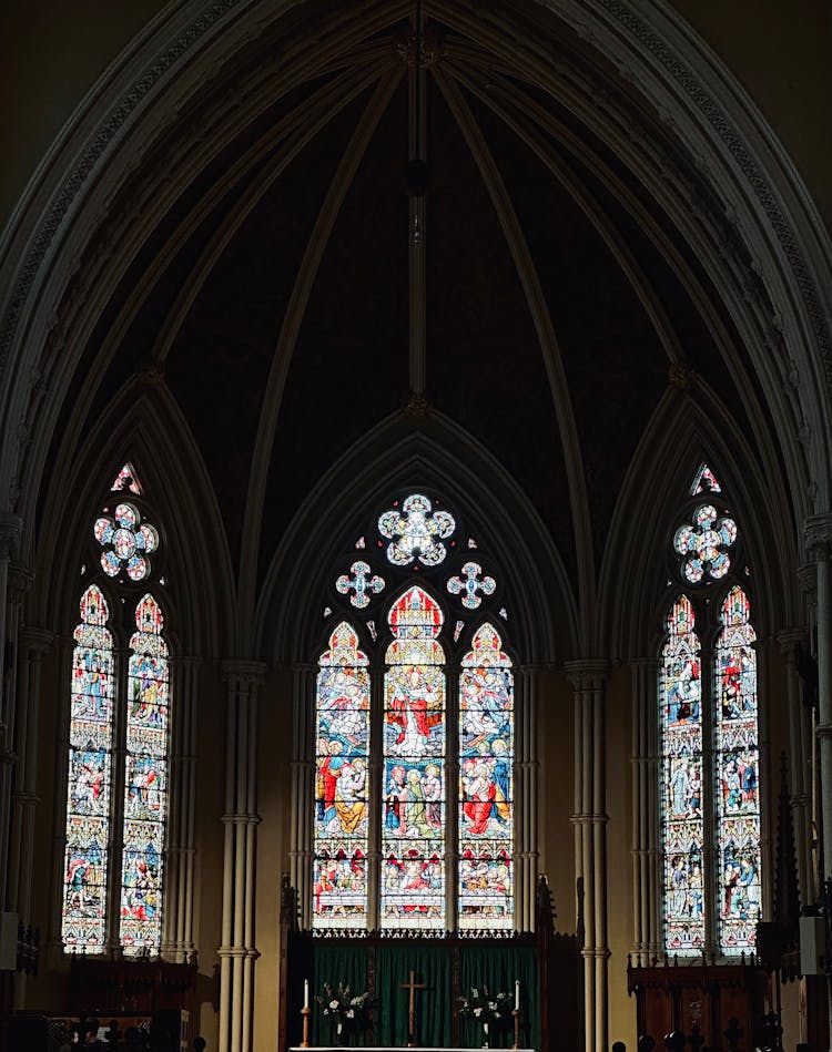 Stained Glass Windows In Cathedral Church Of St. James In Ontario 