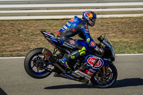 Free Thrilling motorcycle racing shot at the Portimão circuit in Algarve, Portugal. Stock Photo