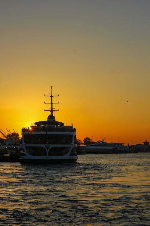 Ferry in Istanbul at Sunset