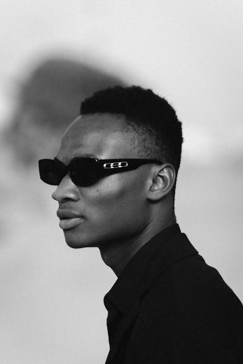 Model in Sunglasses in Black and White