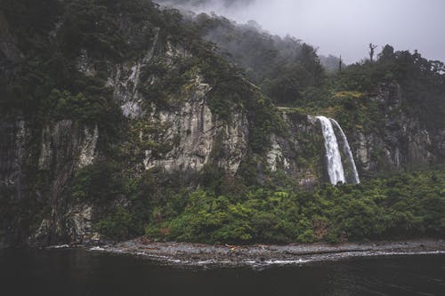 Water Falling Down the Mountain