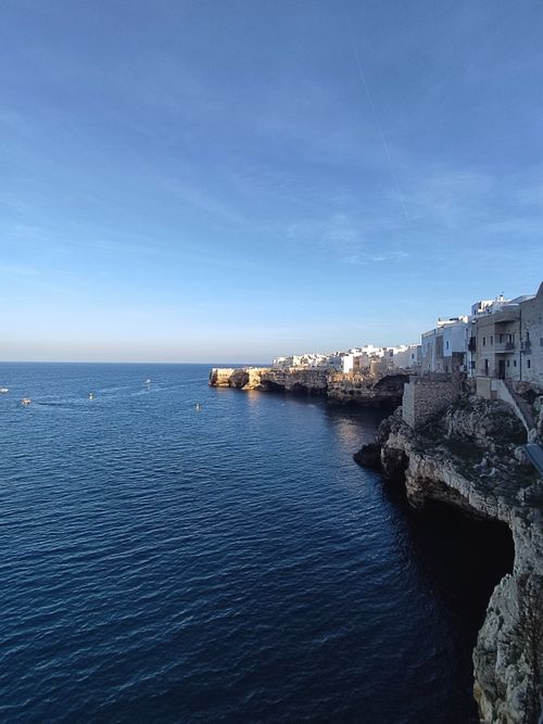 Free Scenic seaside view of Polignano a Mare, Italy, showcasing stunning cliffs and architecture. Stock Photo