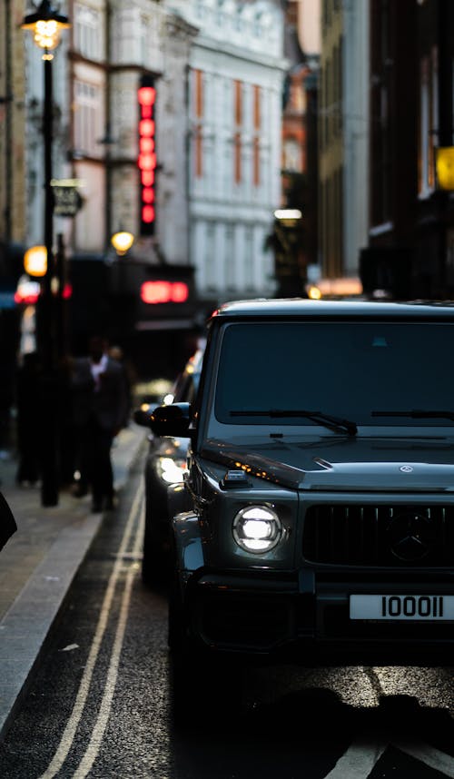 Black SUV in Street