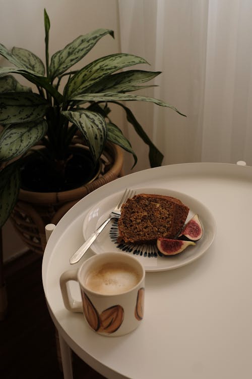 Ingyenes stockfotó bögre, brownie, cappuccino témában