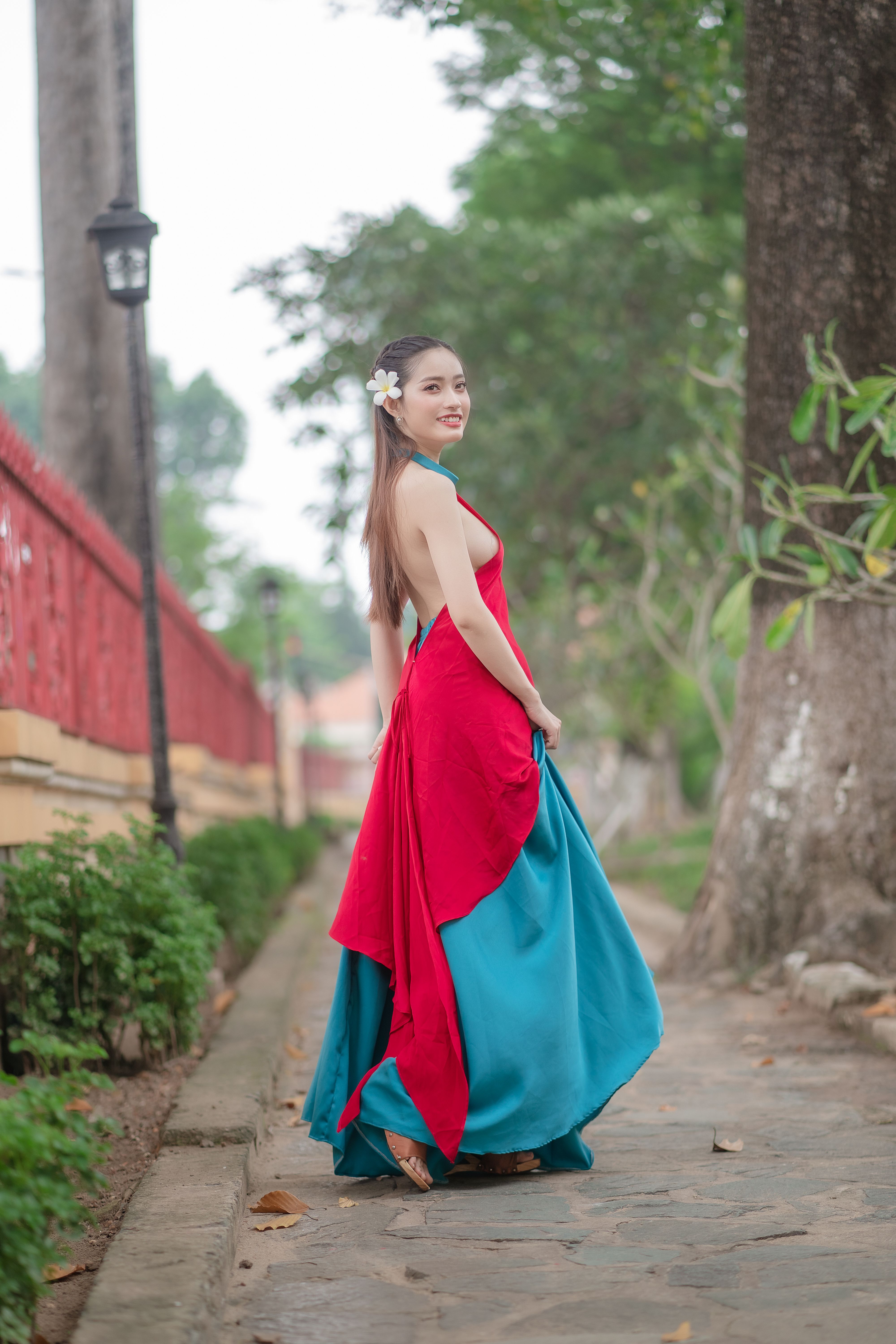 princess polly baby blue dress ASOS EDITION backless long sleeve knitted midi dress in mocha
