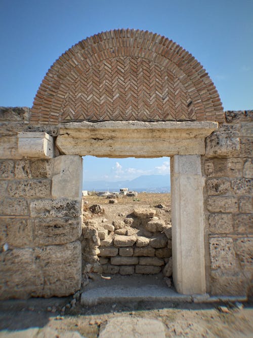 Ancient Stone Gate in Laodicea, Turkey