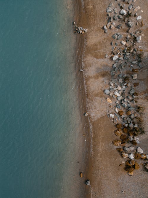 Gratis lagerfoto af droneoptagelse, fugleperspektiv, hav