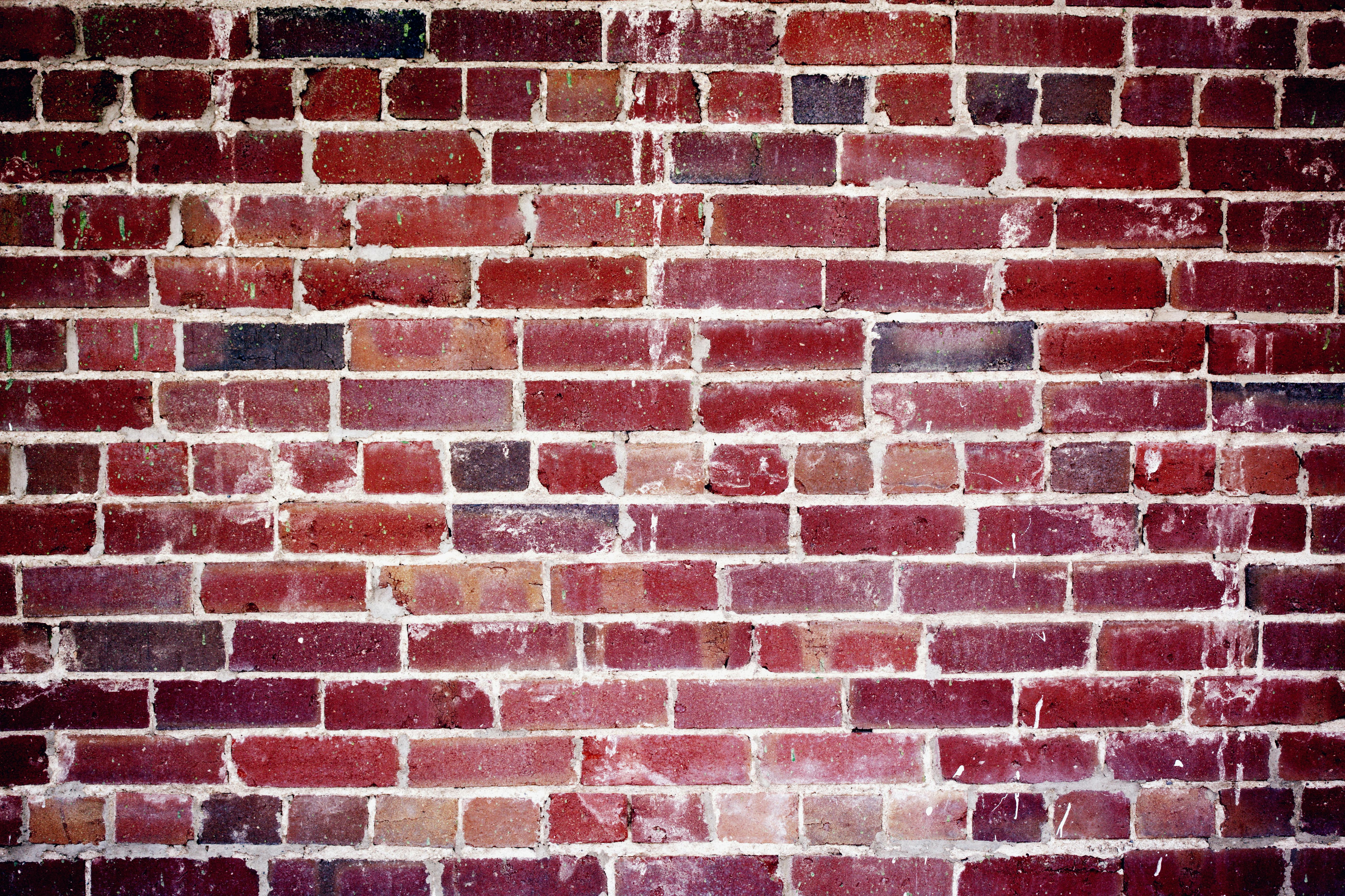 Wide 4k white brick wall background • wall stickers wide, white, wallpaper  | myloview.com