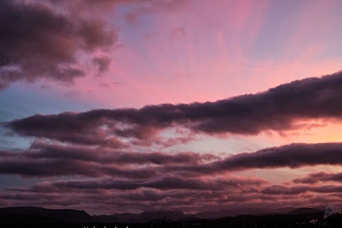 Clouds in Purple Sky