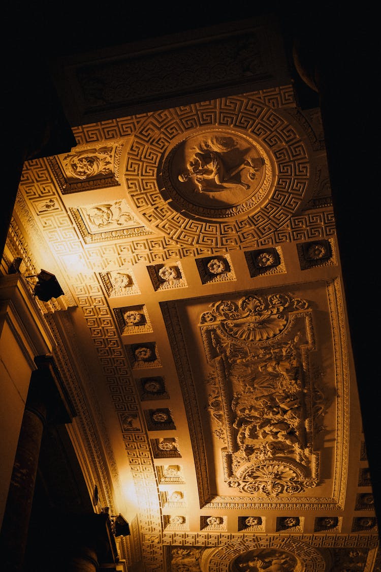 Carved Ornaments On Ceiling