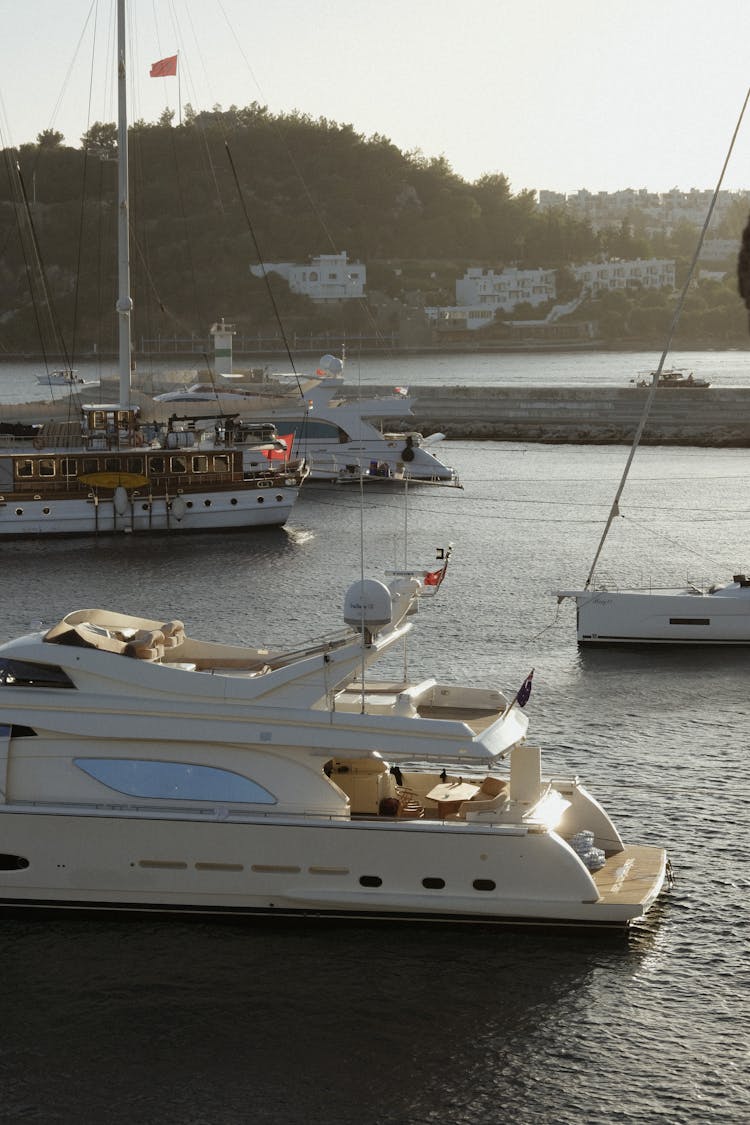 Luxurious Yacht In Bay