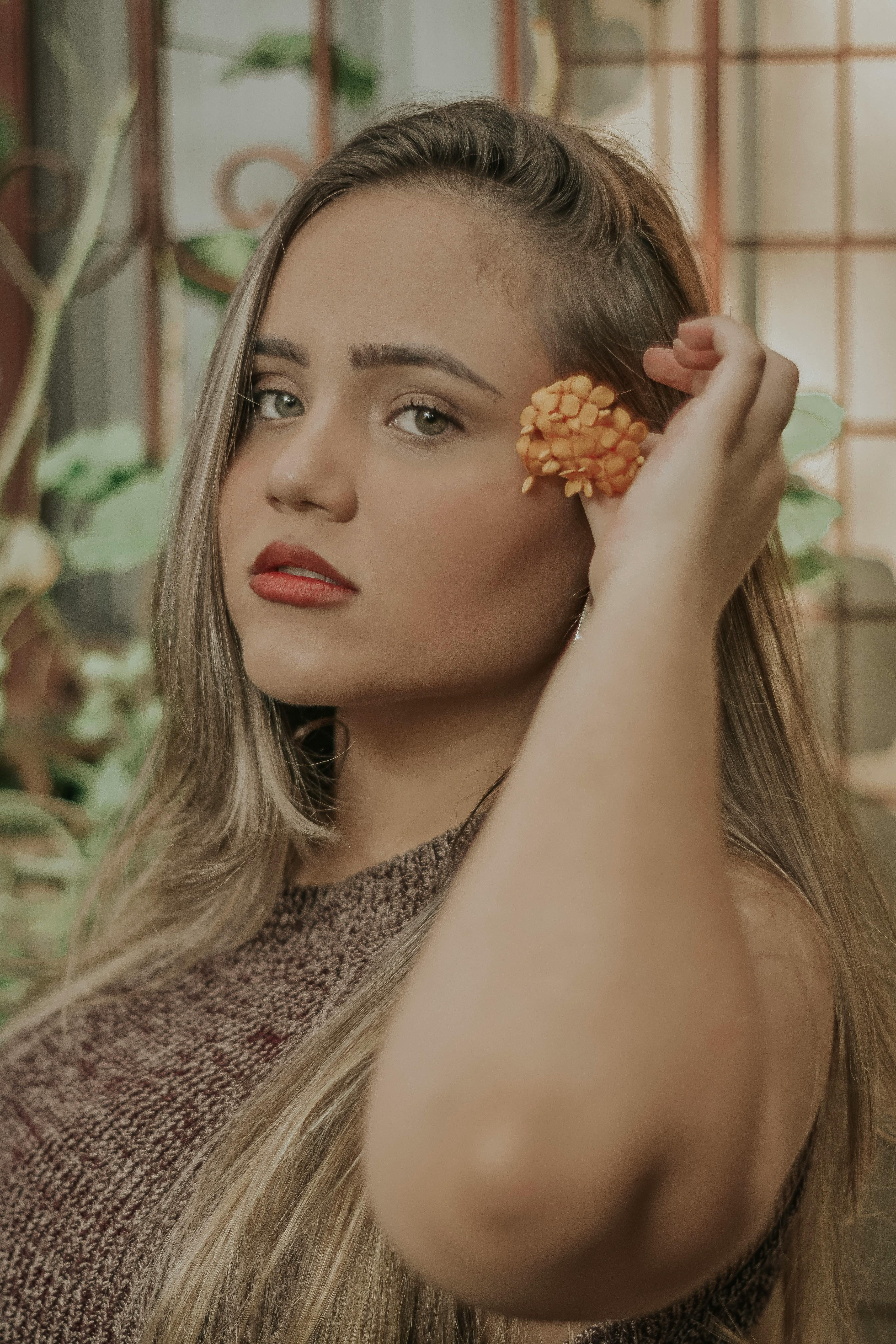 Free stock photo of beautiful, beautiful eyes, beautiful flowers