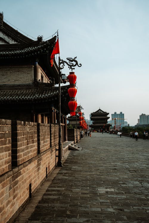 Gratis lagerfoto af byens gader, fæstningsværker af xi an, gade