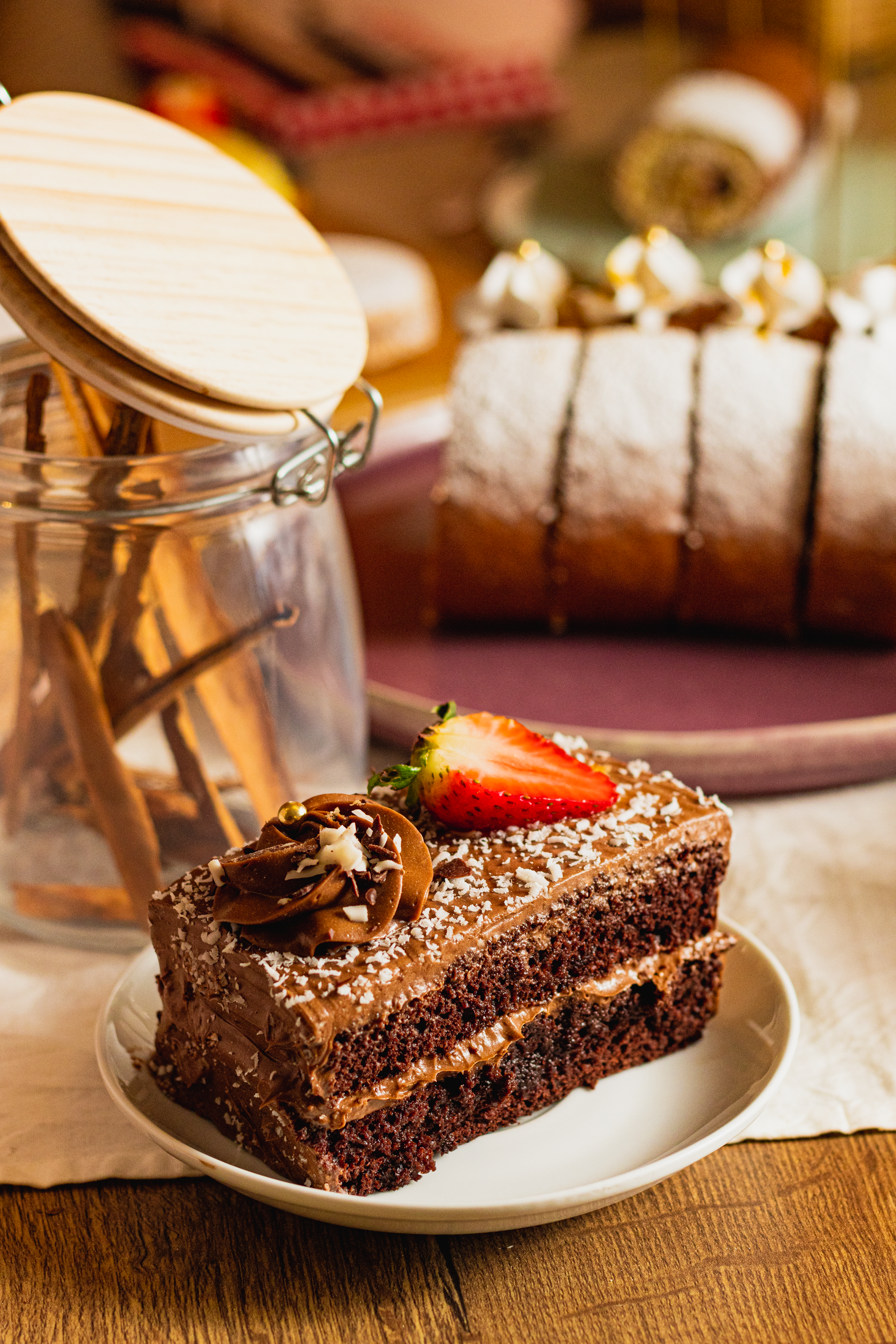Chocolate Cake with Strawberry · Free Stock Photo