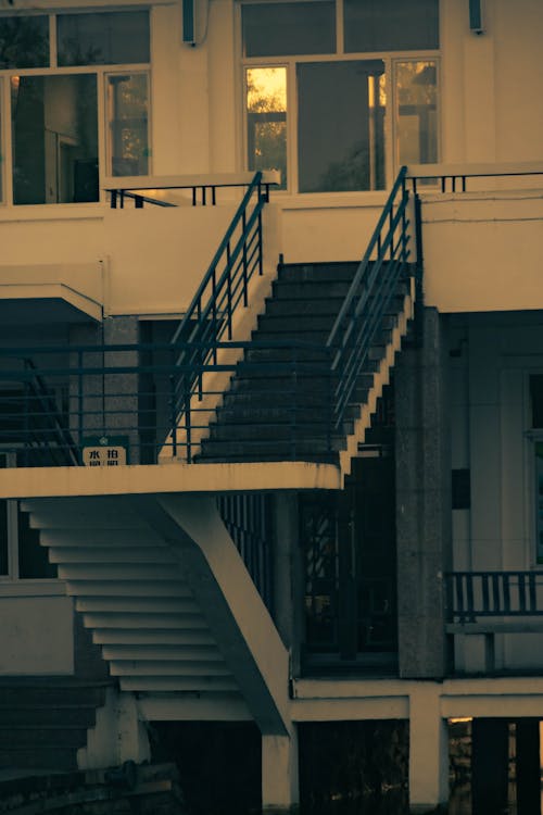 A Staircase Outside of a Building 