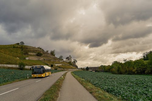 Imagine de stoc gratuită din agricultură, asfalt, autobuz