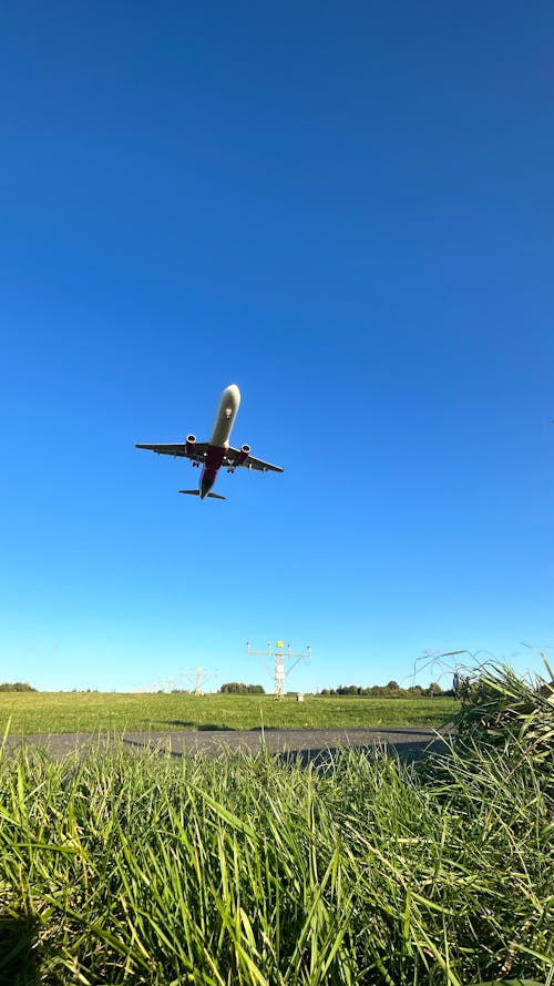 Бесплатное стоковое фото с aircraft, background, blue sky