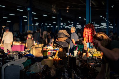Free Vibrant indoor market scene in Istanbul capturing diverse people and colorful goods on display. Stock Photo