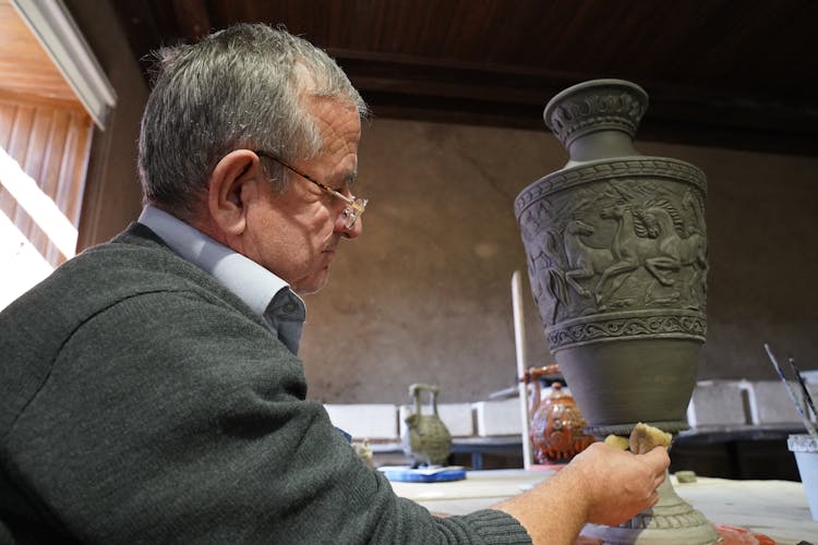 Artisan Cleaning Vase