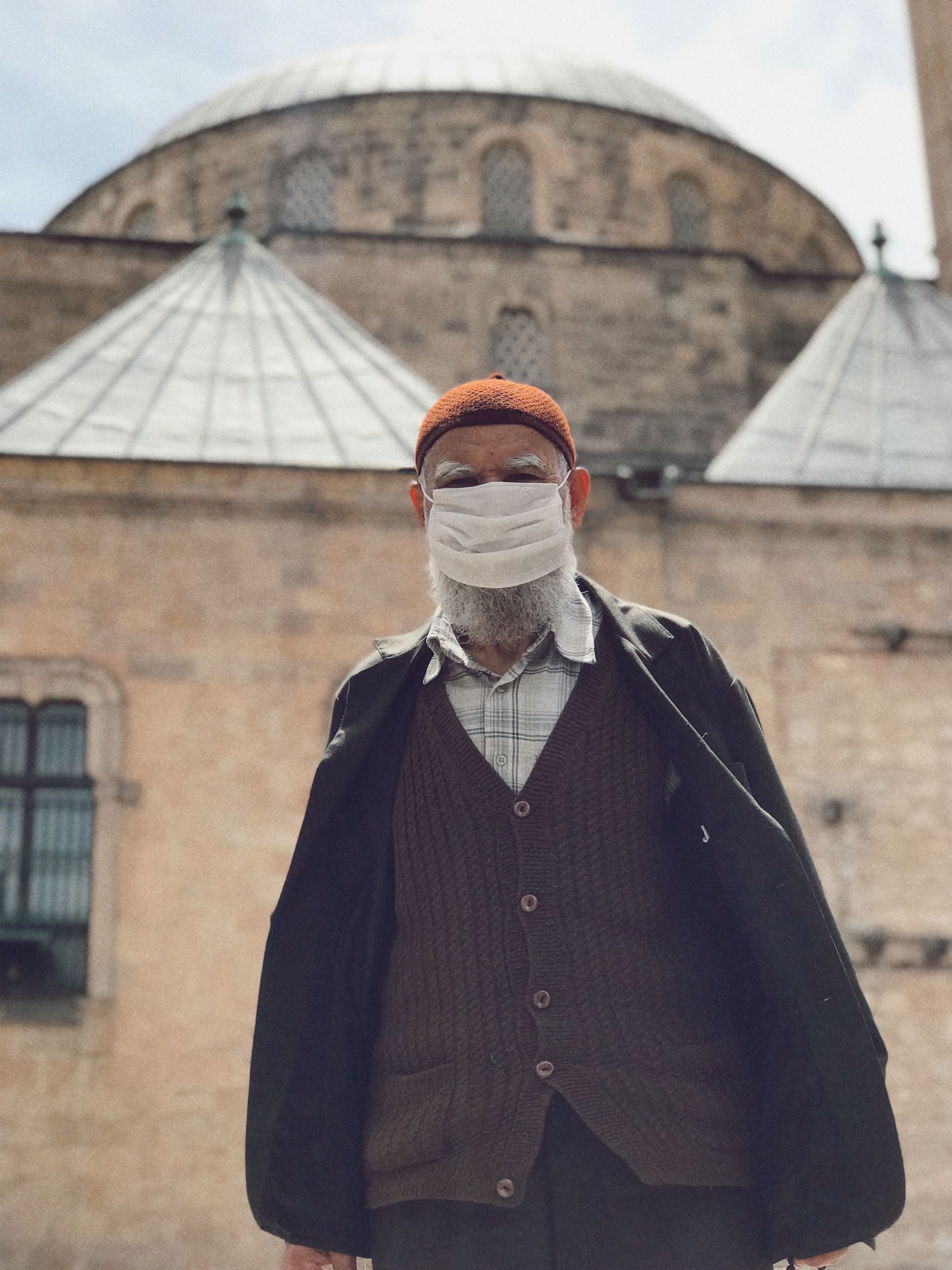 Portrait of a Senior Man Wearing a Protective Face Mask · Free Stock Photo